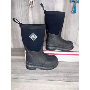 Muck Boot Company Rain Boots Kids Size 9 Black Waterproof Neoprene Outdoor